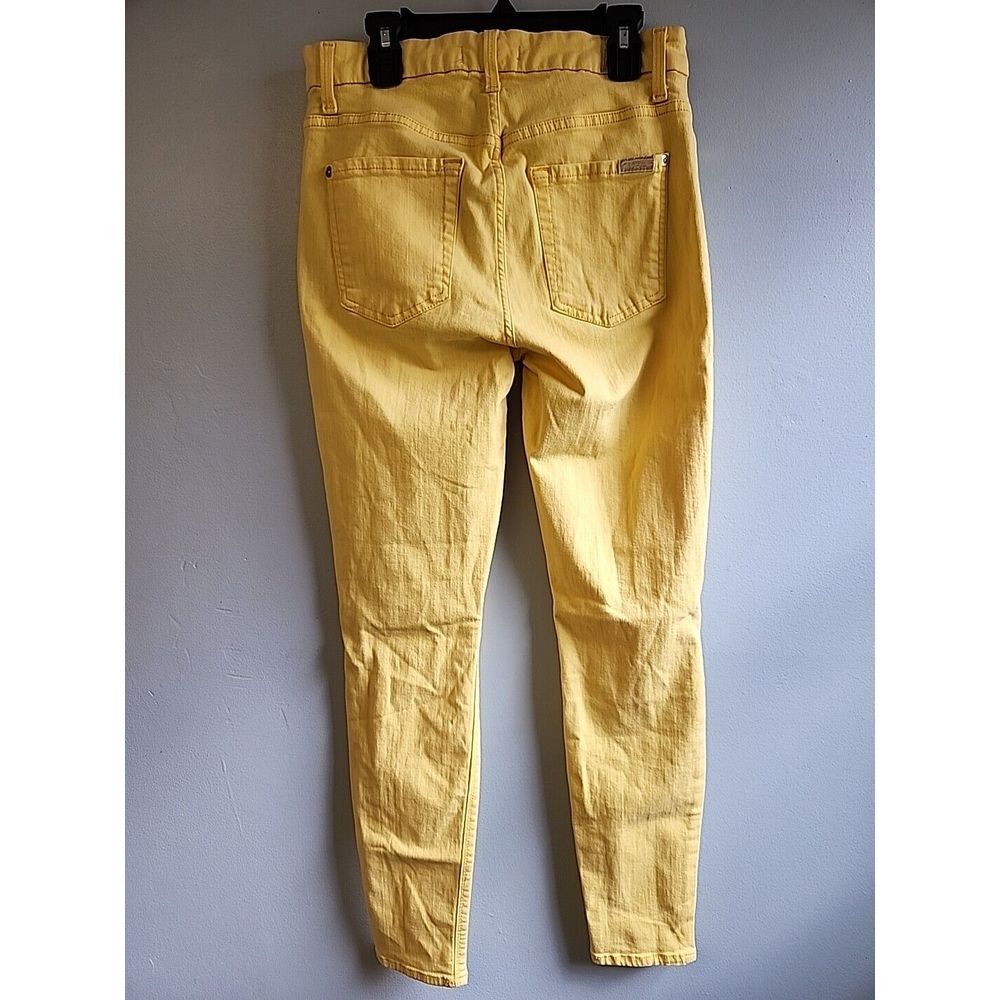 7 Seven for all Mankind Womens 27 Bright Yellow ‎ Summer Jeans - Picture 5 of 10